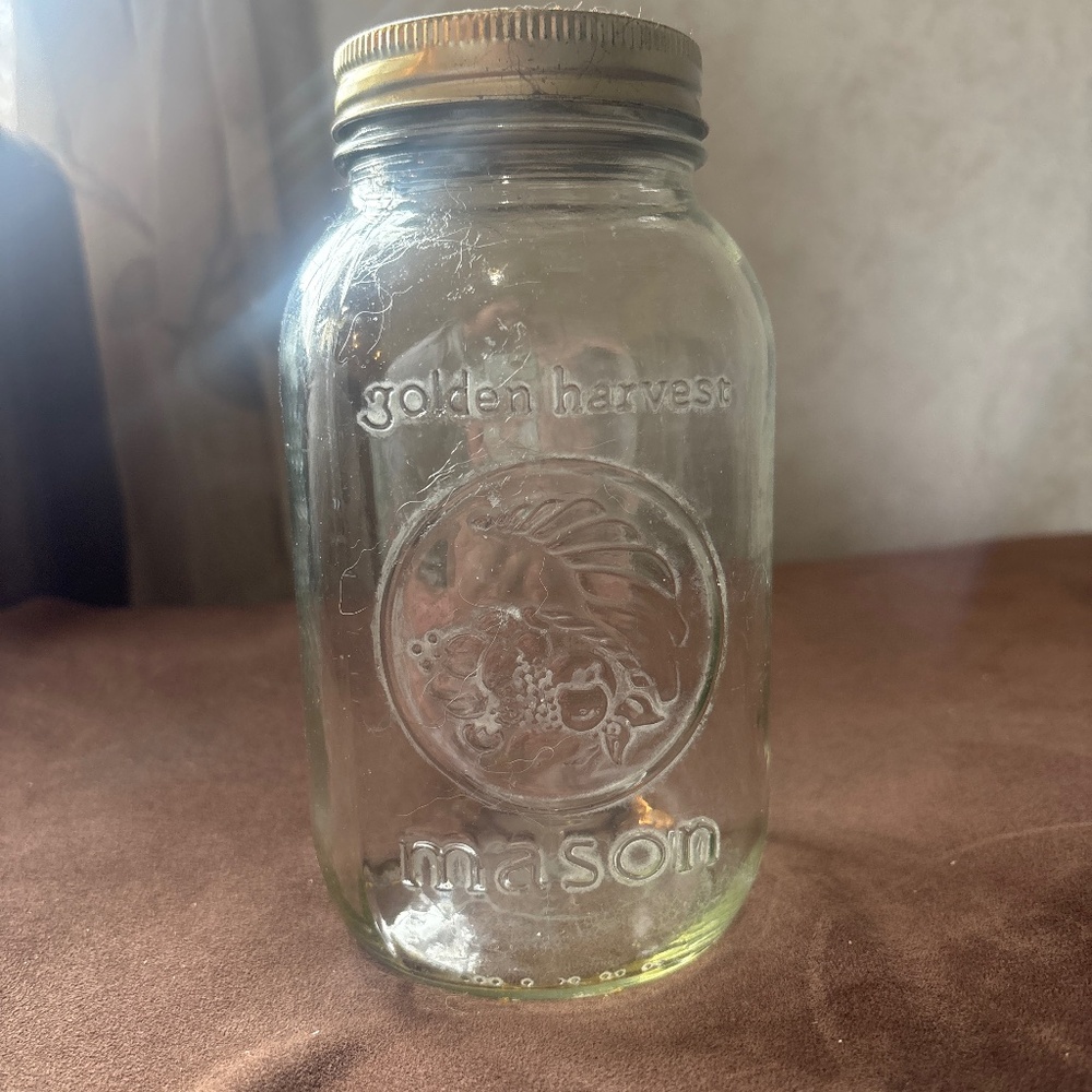 Golden harvest mason jar